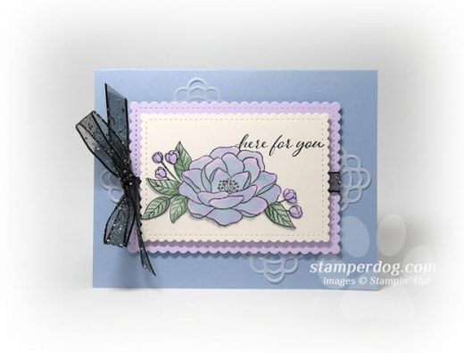Iridescent Watercolor Rose Card